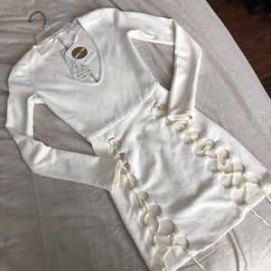 *SOLD* Ivory suede OhPolly lace up dress